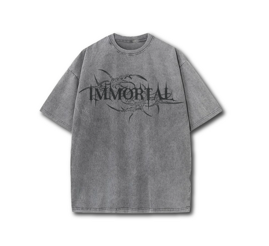 Grey Oversized Heavyweight Washed